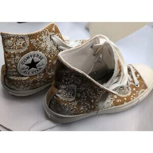 Converse Chuck Taylor 8.5 Brown Paisley All Star Lift High Top Platform Shoes